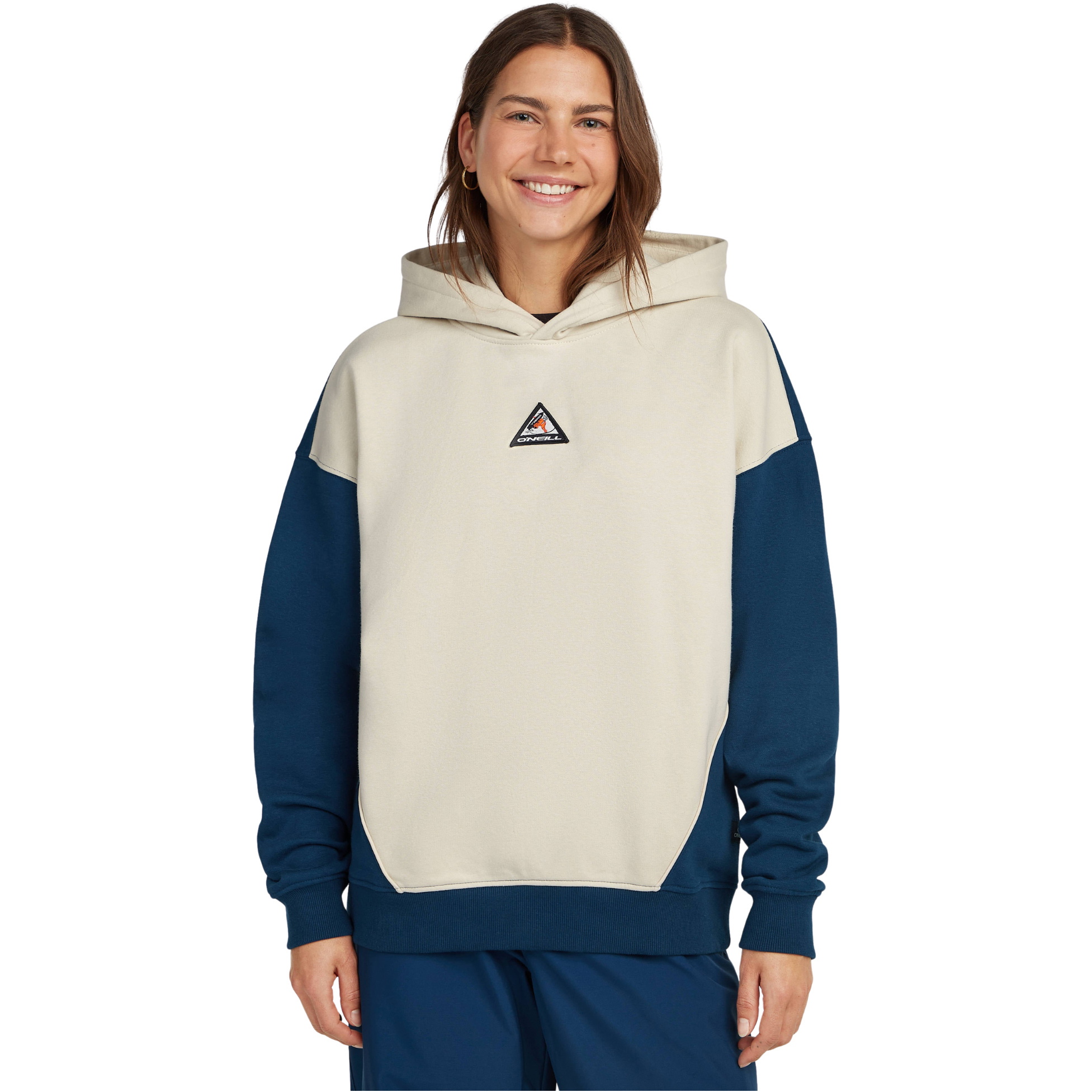 2026 O'Neill Mujer Chaqueta De Capucha Fwc'Play 1750135 - Linen White Colour Block